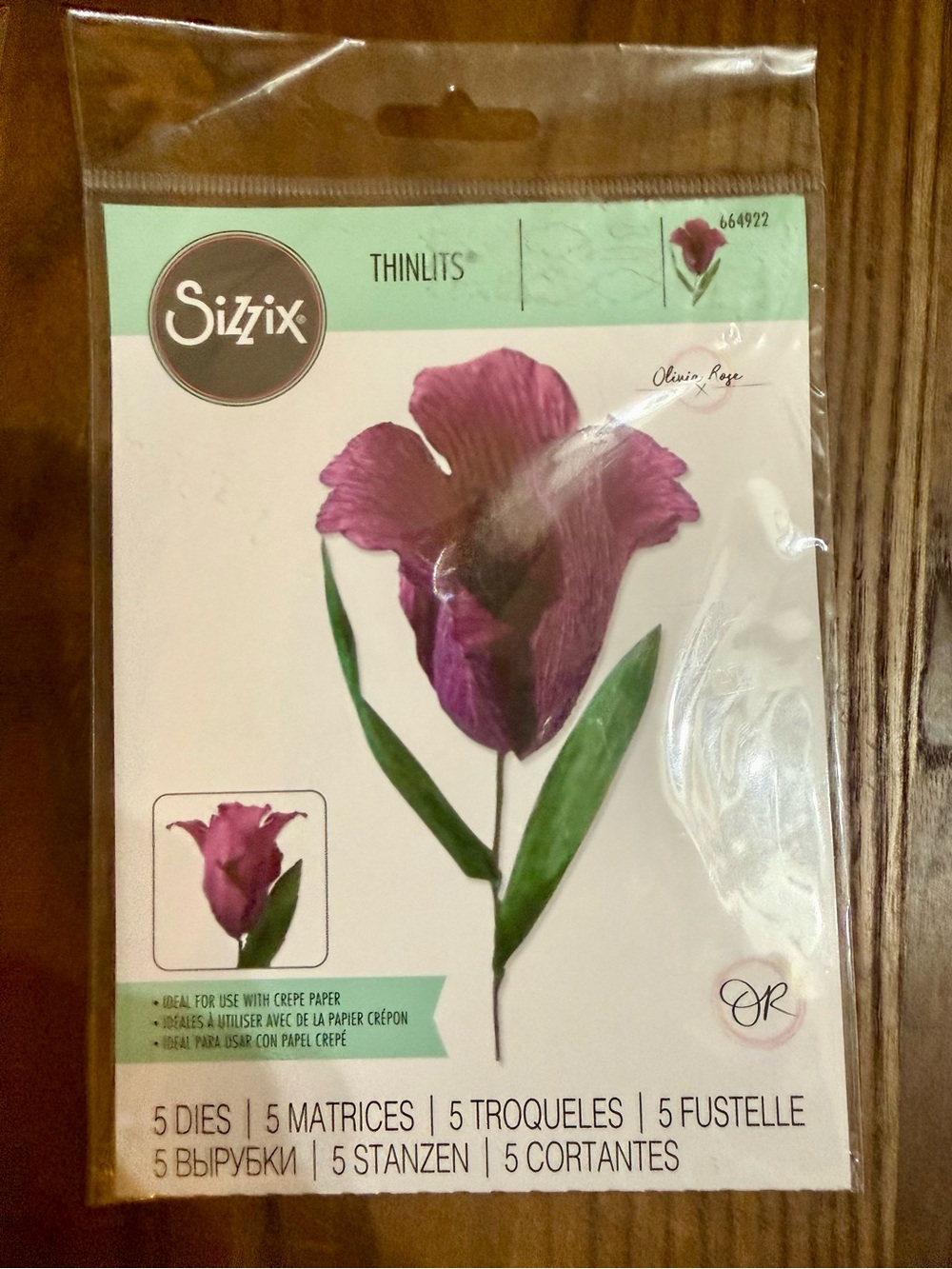 Sizzix Thinlits 3D Fringed Tulip Cutting Die Set (664922) – Brand New
